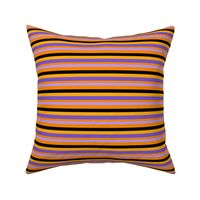 Halloween Multicolored Stripes - Purple, Black, Orange, Lilac