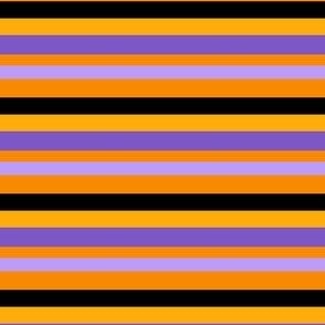 Halloween Multicolored Stripes - Purple, Black, Orange, Lilac