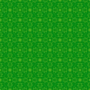 S - Emerald Green Frog Design – Bright Grass Green Geometric Art Illustration Wallpaper