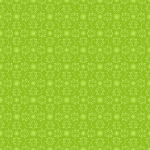 S - Olive Green Frog Design – Bright Lime Moss Green Geometric Art Illustration Wallpaper