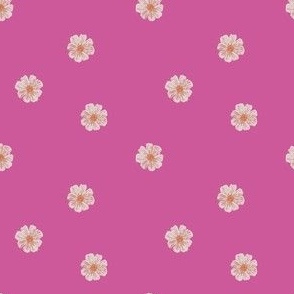 Mini Raspberry Pink Cream Floral Summer Vibe