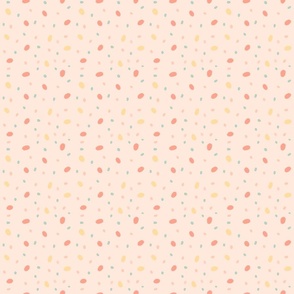 Whimsical Warm and Soft Polka Dots Marks Spots on light pink