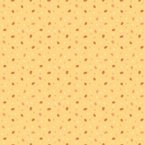 Whimsical Warm and Soft Polka Dots Marks Spots on soft yellow