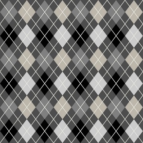 Gray And Black Seamless Argyle Pattern