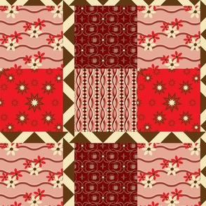 QUILT DESIGN 8 - CHEATER QUILT COLLECTION (RED)