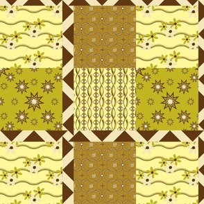 QUILT DESIGN 8 - CHEATER QUILT COLLECTION (YELLOW)
