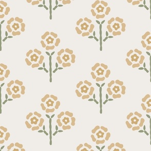 Penny mustard green grandmillennial floral