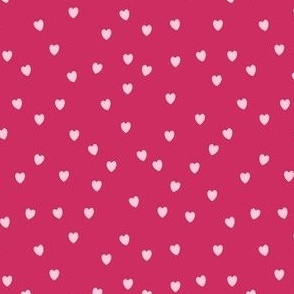 Pink Hearts on Pink Background