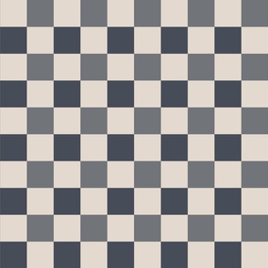 Cream and Grey Modern Retro Checkers