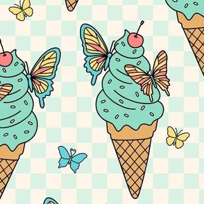 Butterfly Ice Cream : Aqua (Large Scale)