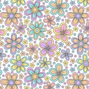 Floral Whimsy: Pastels (Medium Scale)