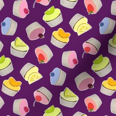 Cupcake Confetti - Purple (small scale)