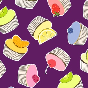 Cupcake Confetti - Purple (large scale)