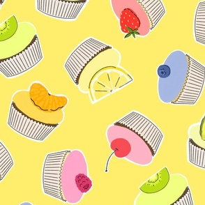 Cupcake Confetti - Lemon Yellow (large scale)