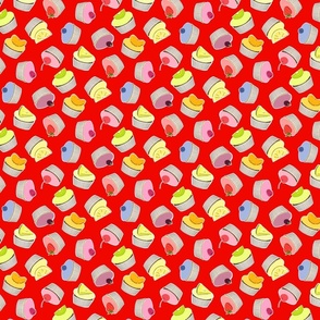 Cupcake Confetti - Cherry Red (small scale)