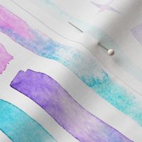 Watercolor Stripes and Sparkles