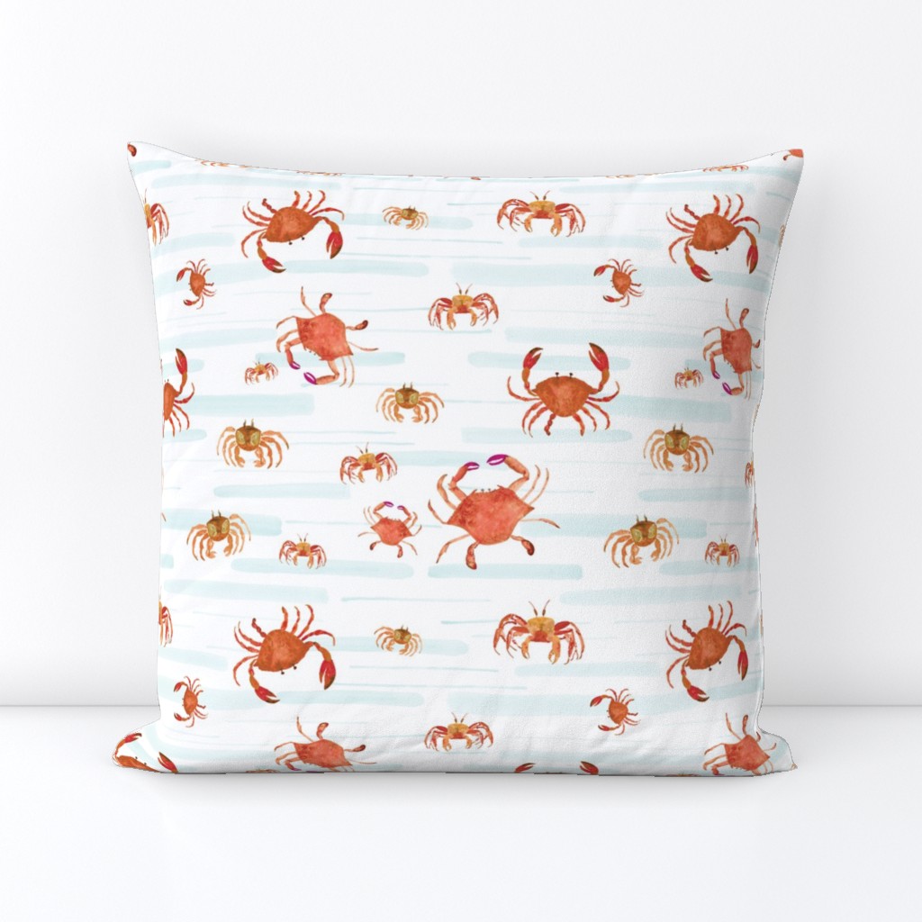Red Lowcountry Watercolor Crabs