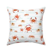 Red Lowcountry Watercolor Crabs