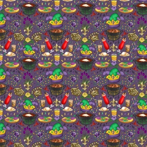 Mardi Gras Party (Purple small scale) 