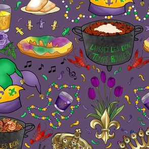 Mardi Gras Party (Purple large scale) 