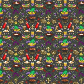 Mardi Gras Party (Dark Gray small scale) 