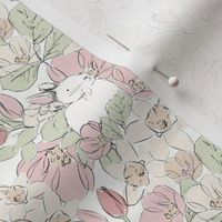 Easter Bunny Floral (Soft/Pastel)