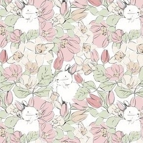 Easter Bunny Floral (Soft/Pastel)