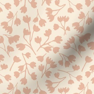 Ditsy floral tan on cream