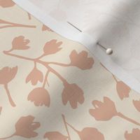 Ditsy floral tan on cream