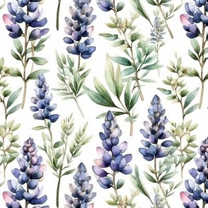 Watercolor Lupine Symphony