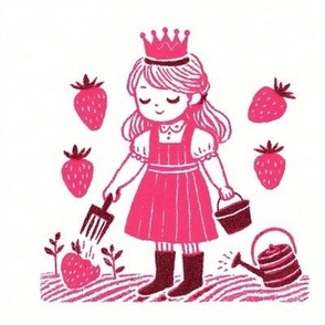 Strawberry Princess Stamp