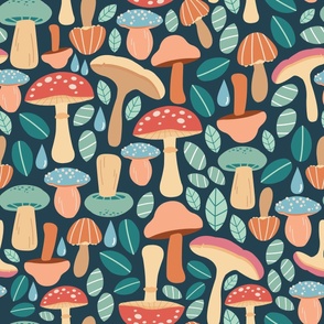 Whimsical Mushroom Pattern – Large