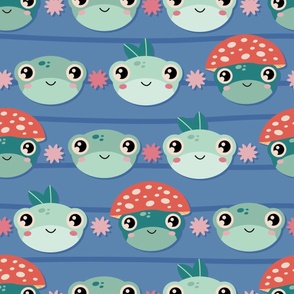 Forest Frog Faces Pattern – Large