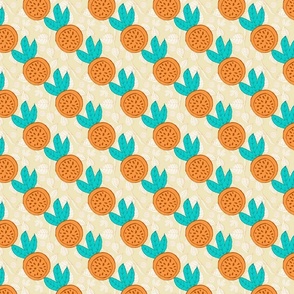 Medium-Tropical Fruits in Orange and Teal
