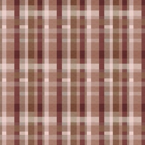 Textured plaid home interior brown