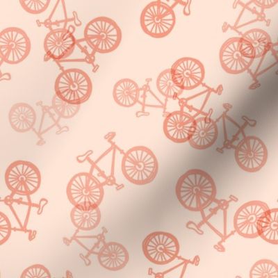 Pink Bicycles on Peach