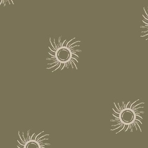 Large_Earthy Sketchiness_Sun Scatter_Olive Green