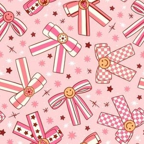Bows, Ribbons, Checkerboards in Pink
