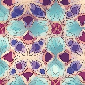 Aqua Blossom Symmetry
