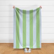 Medium-Scale broad preppy stripe in blue and green