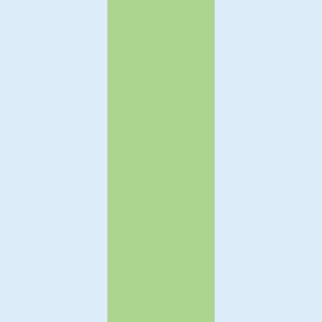Medium-Scale broad preppy stripe in blue and green