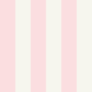 Small-Scale broad preppy stripe in colors of pink and cream