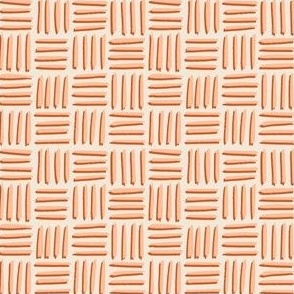 Sm. Brush Stroke Basket Weave Peach Fuzz Pantone Color of the Year 2024 Small scale 