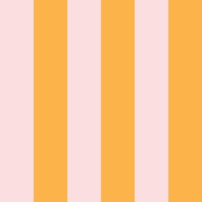 Small-Scale broad preppy stripe in pink and orange