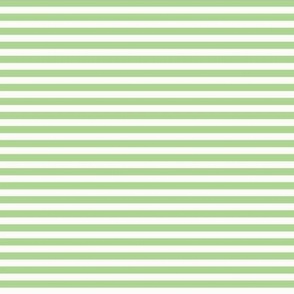 A pin stripe, candy stripe in green and cream
