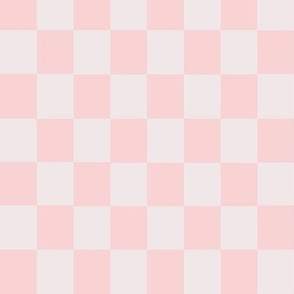 Medium-Scale retro-modern check in colors of pink on pink
