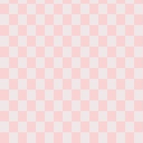 Small-Scale retro-modern check in colors of pink on pink
