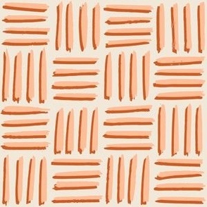 Brush Stroke Basket Weave Peach Fuzz Pantone Color of the Year 2024 Small