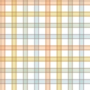 Spring Pastel Windowpane Plaid - Medium Scale