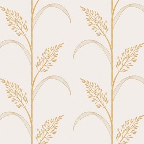 M // Modern Wild Grass trail in gold and ivory white